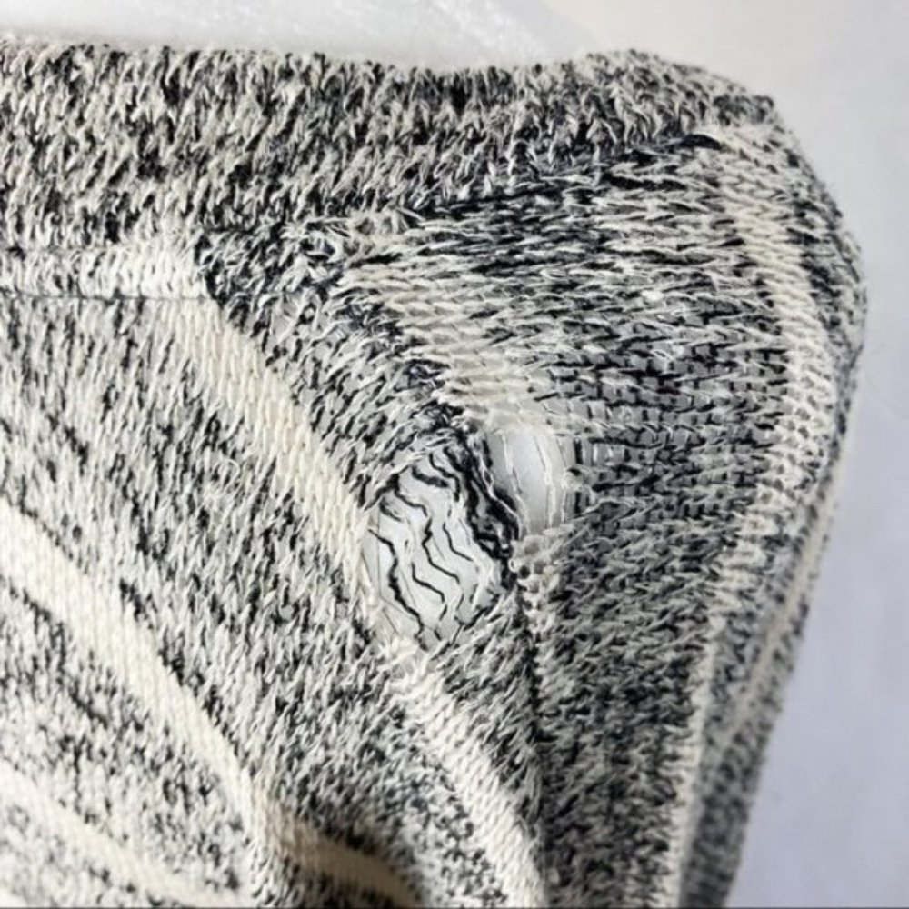 Sound & Matter Striped Dark Gray and White Sweater - Picture 3 of 5